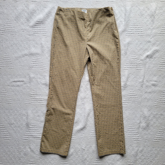 Sunday Best by Aritzia Merida Pant Acacia Yellow Check Straight Leg Mid Rise Pan - Picture 2 of 11